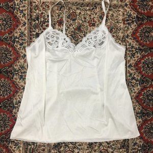White silk cami